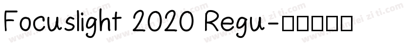Focuslight 2020 Regu字体转换